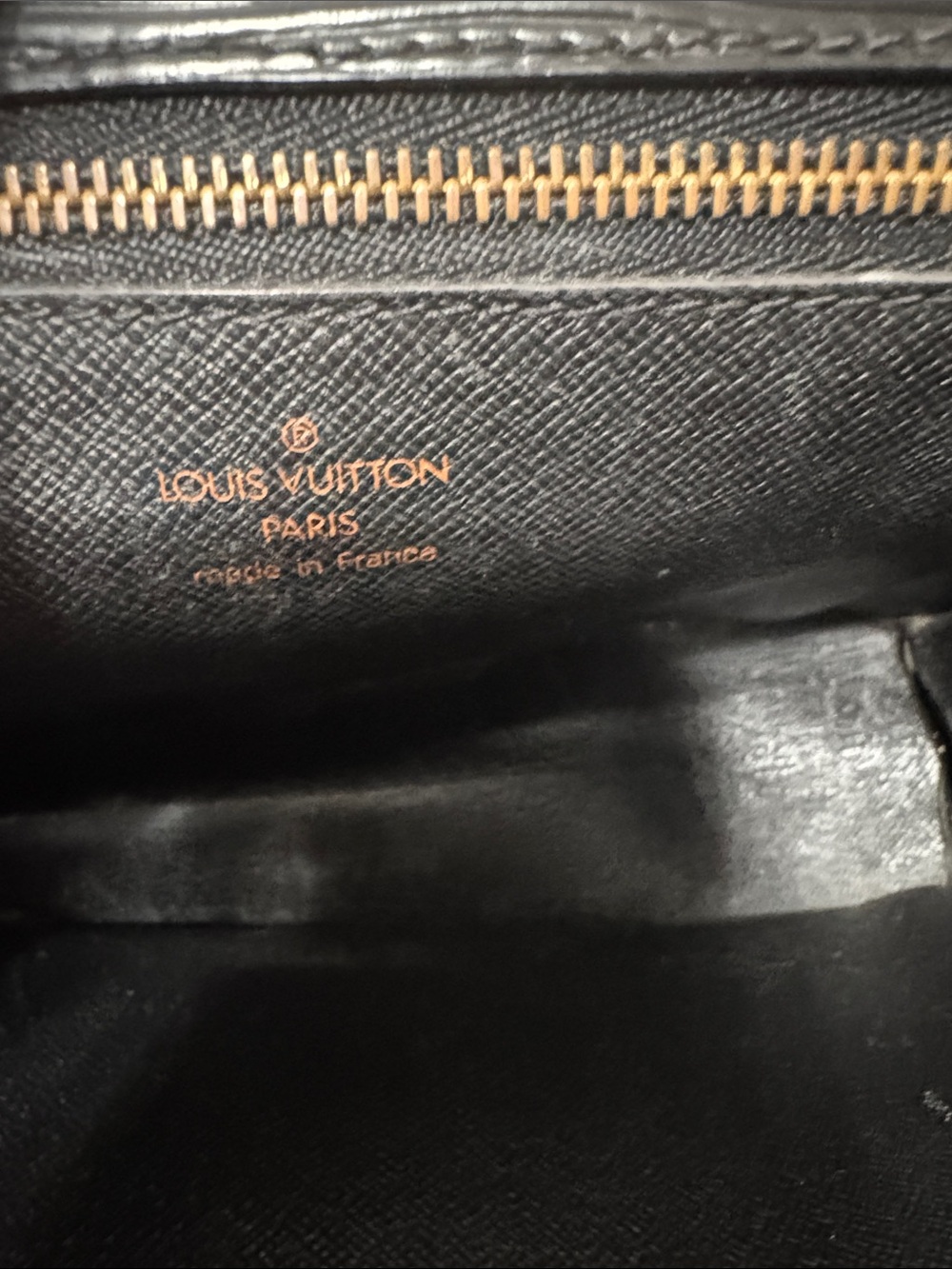 Authentic Louis Vuitton Black Epi Leather Wristlet with Gold S Lock - Picture 10 of 13